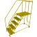 Tri-Arc 5 Step Mobile Work Platform 24"W x 36"L, 36" Handrails, Safety Yellow