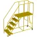 Tri-Arc 5 Step Mobile Work Platform 24"W x 48"L, 36" Handrails, Safety Yellow
