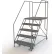 Tri-Arc Mobile 5 Step Steel 36"W X 36"D Work Platform Ladder