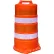 VizCon TrafFix Devices High Density Drum, 4" Orafol Super Bright Bands, OWOW, HIP Equivalent,No Base