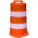 VizCon TrafFix Devices High Density Drum, 6" Orafol Marathon Bands OWOW, DG Equivalent, No Base