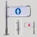 Manual Locking Swing Gate w/ Left Handed Entrance - Satin Chrome