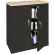 Steel Cabinets USA Counter Height Cabinet with Plastic Top, 36"W x 18"D x 42"H, Charcoal