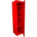 Steel Cabinets USA FS-Fixed Shelf Slim Jim Cabinet, 18"W x 18"D x 72"H, Red, All-Welded