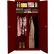 Steel Cabinets USA All-Welded Wardrobe Cabinet, 36"Wx24"Dx72"H, Wine Red