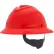 MSA Safety V-Gard C1™ Full Brim Hard Hat, Vented, Fas-Trac III, Red - Pkg Qty 16