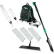 Unger® Excella™ Floor Finishing Kit, 20"L Microfiber Head with 48"-65" Handle, Black/Green