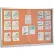 United Visual Products 96"W x 48"H Sliding Glass Door Corkboard with Satin Frame