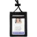 Advantus® ID Badge Holder w/Convention Neck Pouch, Vertical, 3-1/4" x 5-1/4", Black, 12/PK