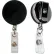 Baumgartens® Heavy-Duty ID Card Reel with Belt Clip, 30" Cord, 1-5/8" Diameter, Black/Chrome