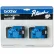 Brother® P-Touch® TC Tape Cartridges, 1/2"W, Black on Clear, 2/Pack