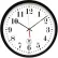 Chicago Lighthouse Atomic Slimline Contemporary Clock, 16-1/2", Black