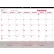 Brownline® Monthly Desk Pad Calendar, 22 x 17, White/Maroon, 2026