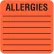 Tabbies® Medical Labels for Allergies, 2 x 2, Orange, 500/Roll