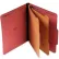 Universal® Pressboard Classification Folder, Letter, Six-Section, Red, 10/Box