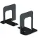 Universal® Deluxe Economy Bookends, Nonskid Base, 4.75 x 5.25 x 5, Heavy Gauge Steel, Blk, Pair
