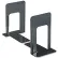 Jumbo Deluxe Metal Bookends, Nonskid Padded Base, Black Enamel, 1 Pair