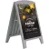 SignPro Two-Sided Street Sign, Black, 23-2/5"L x 27-9/16"W x 45-11/16"H