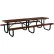 UltraSite® 10' Extra Heavy Duty Shelter Picnic Table, Surface Mount, Expanded Metal, Brown
