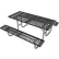 UltraSite® Oxford 96" Rectangular ADA Picnic Table with 2 Seats, Surface Mount, Black
