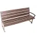 UltraSite® Madison 6' Outdoor Bench with Back, Surface Mount, Brown