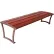 UltraSite® Madison 6' IPE Wood Flat Bench without Back, Brown