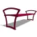 UltraSite® Madison 6' IPE Wood Flat Bench without Back & with Armrests, Brown