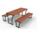 UltraSite® Madison Bench w/ Ipe Wood Plank, Surface Mount, 96"L, Brown