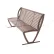 UltraSite® Augusta 6' Outdoor Bench with Back & without Side Armrests, Surface Mount, Brown