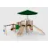 UltraSite® Slide Mountain with Shade, Ground Spikes, Inground Ladder & Shade Posts, Natural