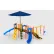 UltraSite® Slide Mountain with Shade, Ground Spikes, Inground Ladder & Shade Posts, Multi-color