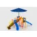 UltraSite® Boulder Point with Shade, Ground Spikes & Inground Shade Posts, Multi-color