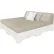 Ledge® Lounger Affinity Sunbed with Back Cushion, White Frame, Standard Pacific Blue Fabric