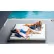 Ledge® Lounger Echo Sunbed with Cushion, White Frame, Standard Pacific Blue Fabric