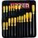 Urrea Amber Handle Screwdriver Set, 9600E, Flat, Cabinet & Phillips Tip, 19 Pieces