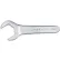 Urrea Metric Service Wrench, U3524M, 6 7/8" Long, 24 mm Opening, Polished Satin Finish