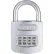 ABUS Steel Resettable 4-Dial Combination Padlock Chrome 160/50 C 2" - Pkg Qty 6