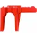 ABUS V448 Ball Valve Lockout, 2 - 8" Diameter, Red, 00453 - Pkg Qty 3