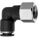 Push to Connect Tube Fitting - Nylon - 90 Degree Elbow Adapter - 1/8" Tube OD x 1/4" NPT Female