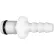 Quick Disconnect Tube Ftg Straight Adapter w/Auto Shut-Off - 1/4" Bulkhead Plug x 3/8" Barbed Hose