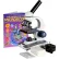 AmScope M150C-PS25-WM 40X-1000X Coarse & Fine Student Compound Microscope + 25 pcs. Slides & Book