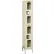 Global Industrial™ 2-Tier 2 Door Clear View Locker, 12"W x 12"D x 78"H, Tan, Assembled