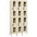 Global Industrial™ 2-Tier 6 Door Clear View Locker, 36"W x 12"D x 78"H, Tan, Assembled