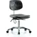 Blue Ridge Ergonomics Polyurethane ESD Desk Height Chair with ESD Casters, Armless, Black