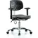 Blue Ridge Ergonomics Polyurethane ESD Desk Height Chair with Adjustable Arms, ESD Casters, Black
