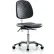 Blue Ridge Ergonomics Class 10 Polyurethane Clean Room Desk Height Chair with Mid Back, Black