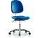 Blue Ridge Ergonomics Class 10 Polyurethane Clean Room Desk Height Chair with Mid Back, Blue