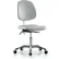 Blue Ridge Ergonomics Class 10 Polyurethane Clean Room Desk Height Chair with Mid Back, Gray