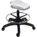 Blue Ridge Ergonomics Polyurethane Ray Stool, Medium Bench Height, Chrome Foot Ring & Casters, Gray