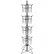 Rotating Literature Display w/ 16 Standard Wire Pockets and Wire Base, Black
